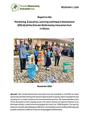 Report on the monitoring, evaluation, learning and impact assessment (MELIA) of the circular bioeconomy innovation hub in Ghana (12/31/2024) 