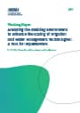 Analyzing the enabling environment to enhance the scaling of irrigation and water management technologies: a tool for implementers (2/10/2021) 
