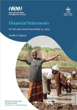 IWMI Audited Financial Statements 2023 cover