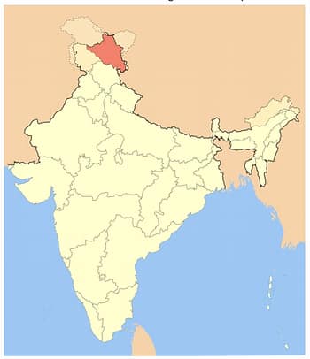 Figure 1: Location of Ladakh in India