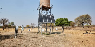 Solar-powered boreholes in Zambia. Credit: Agricom