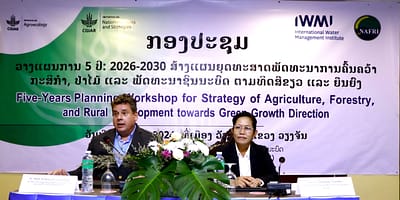 Mark Dubois, IWMI Country Representative in Lao PDR, addresses a planning workshop. Photo: IWMI