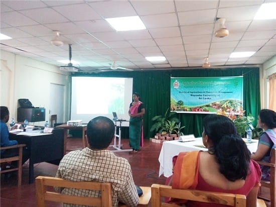 At the 15th Agriculture Research Symposium at Wayamba University