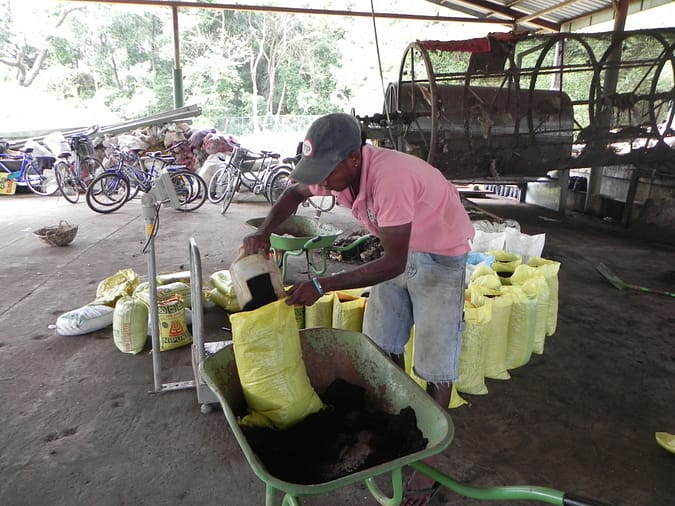 The compost is then bagged, weighed and dispatched, ready for use.   