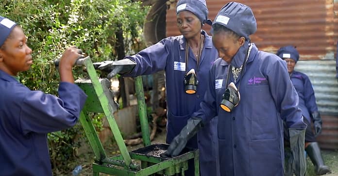 Brickette making in Kisumu, Kenya