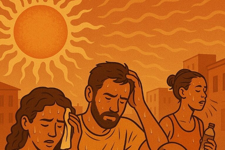People experience heatwave, photo for Early Warning for All webinar