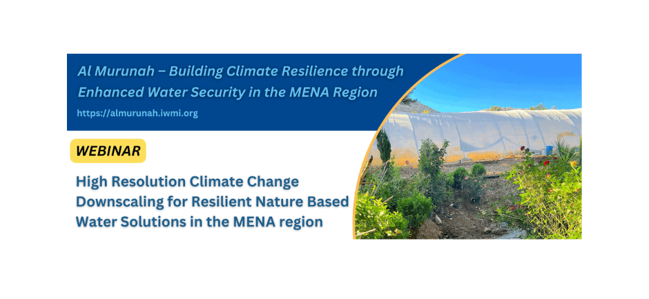 High Resolution Climate Change Downscaling for Resilient Nature Based Water Solutions in the MENA region