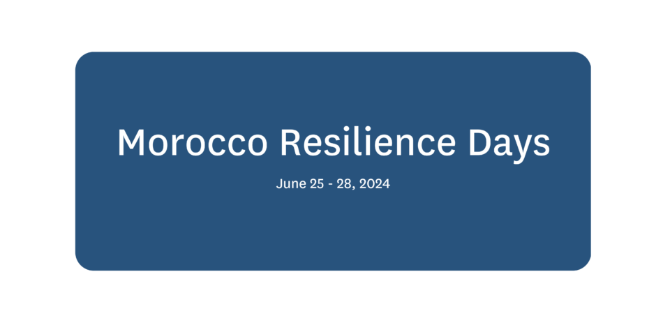 Morocco Resilience Days