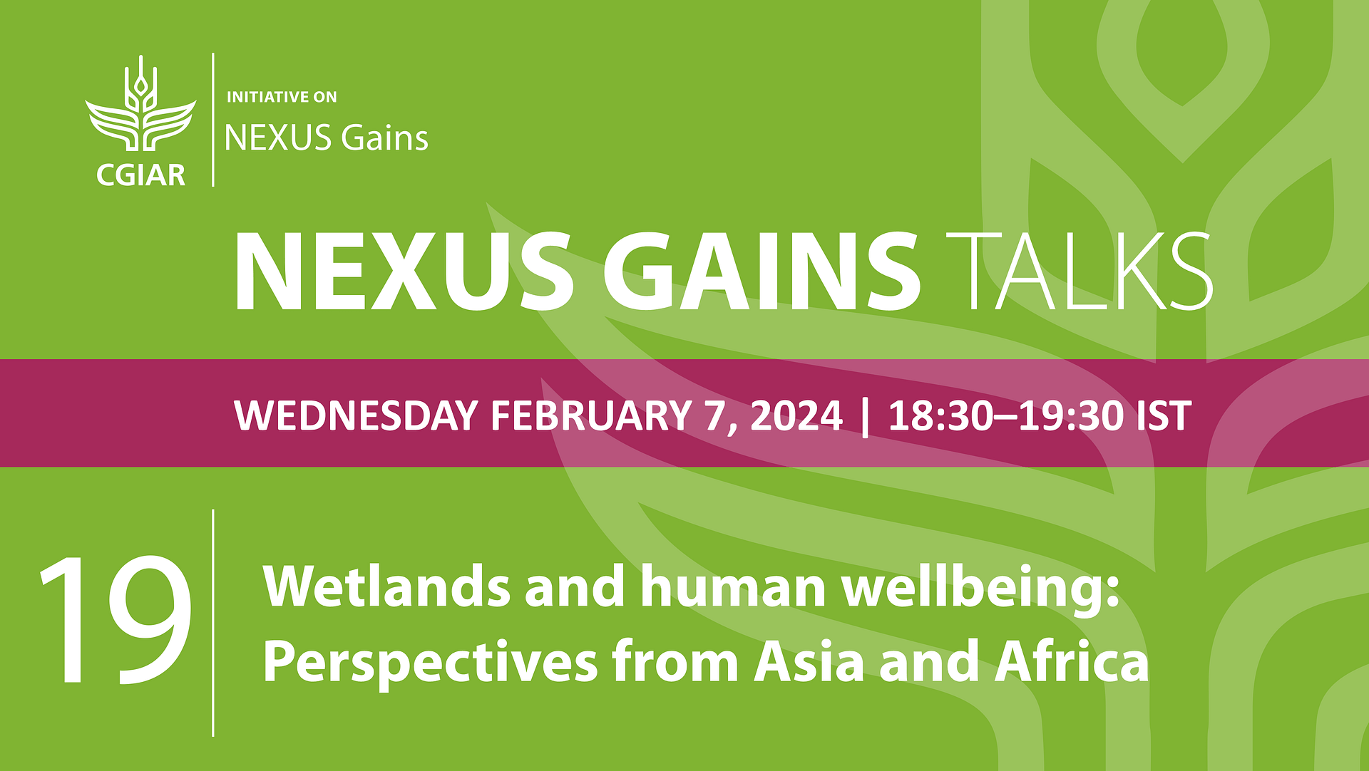 Wetlands and human wellbeing: Perspectives from Asia and Africa