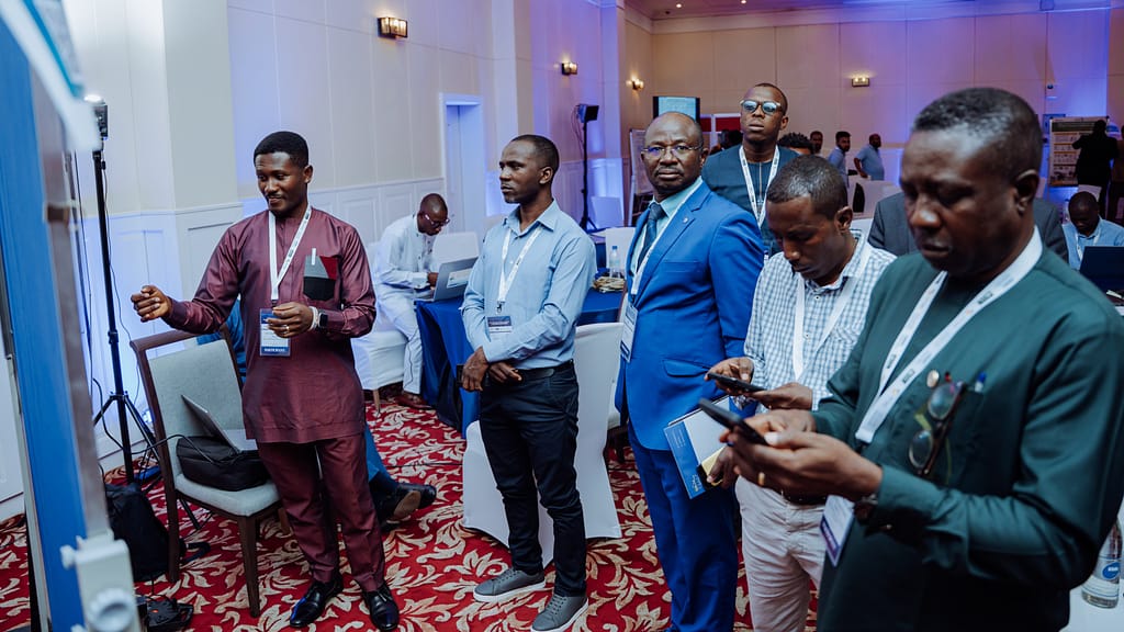 Kwaku Asante from Ghana presents how they monitor coastal erosion in Ghana during a 2025 DIWASA symposium in Addis Ababa, Ethiopia. Photo: IWMI