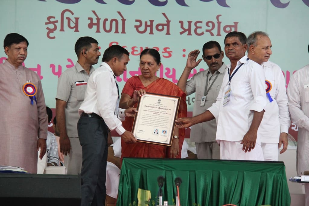 Receiving the award Receiving the award