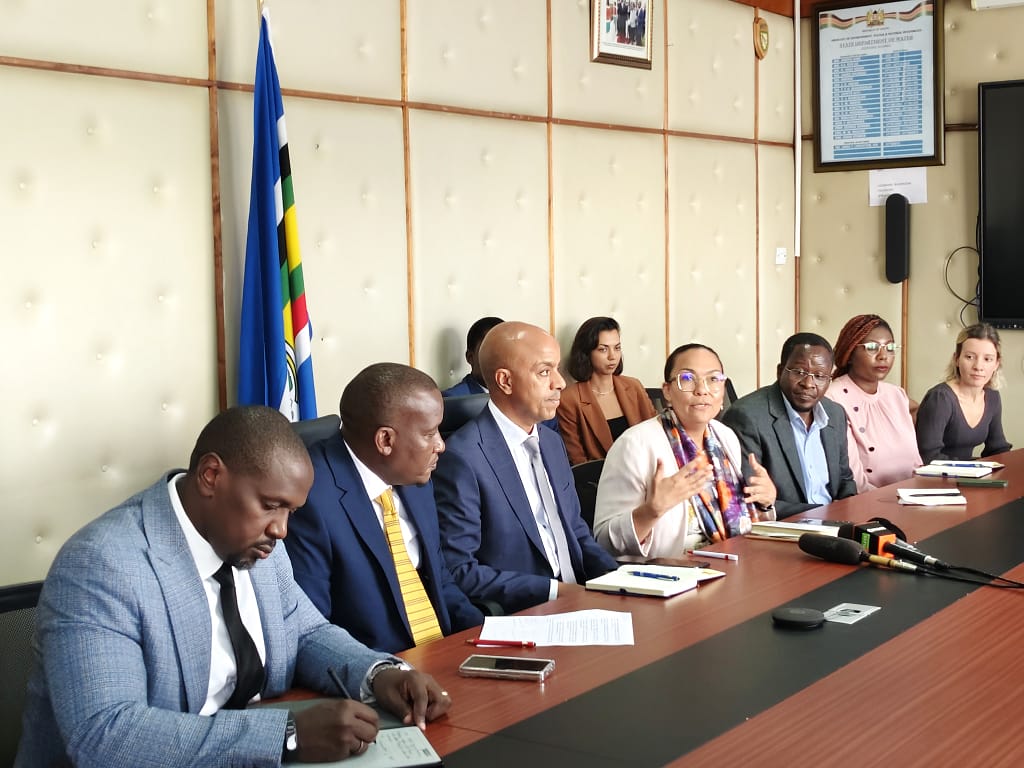 IWMI’s Inga Jacobs-Mata shares remarks during the MoU signing ceremony between Kenya government and IWMI in Nairobi, Kenya. Photo: Elizabeth Wamba/IWMI