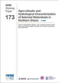 Agro-climatic and hydrological characterization of selected watersheds in northern Ghana Agro-climatic and hydrological characterization of selected watersheds in northern Ghana