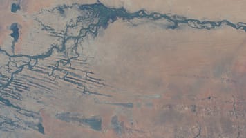 The Niger River in Mali is pictured from the International Space Station as it orbited 259 miles above the southwestern Sahara Desert. Photo: NASA Johnson