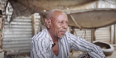 Gududow Id Hassan, from the Dolo Aldo Community speaks to IWMI about the floods in the region. Photo: IWMI