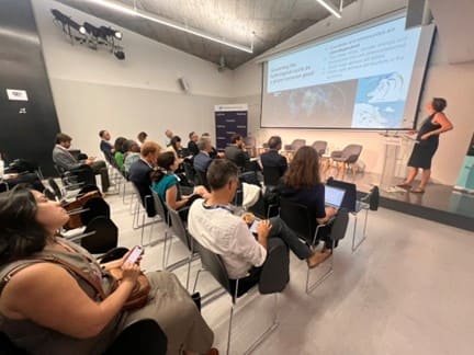 The Just Water Partnership principles were launched during a session at the Financing for Development 4 conference in Seville, Spain, in June, as IWMI and WaterAid examined the financing gap in water security. Photo: IWMI