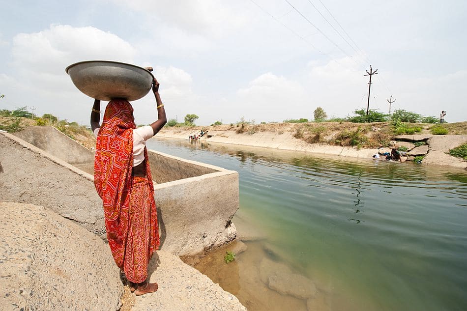 A canal in Gujarat, India. Photo: Hamish John Appleby A canal in Gujarat, India. Photo: Hamish John Appleby
